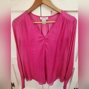 Cupcakes and Cashmere Magenta 'Silk-like' Blouse